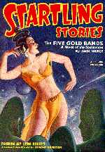 Startling Strories novembre 1950, couv Earle Bergey